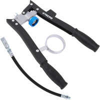 3x TECPO Universal Mehrzweckfett EP2, 500g + Zweihand-Kartuschen Fettpresse 2in1 PROFI-Ausführung 500g für Schraubkartuschen / Fett Mehrzweckfett