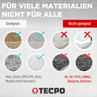 3x TECPO Universal Montagekleber Ultra FIX Power Baukleber 480g Weiß + Kartuschenpresse Kartuschenpistole 25:1