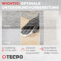 8x TECPO Universal Montagekleber Ultra FIX Power Baukleber 480g Weiß + Kartuschenpresse Kartuschenpistole 25:1