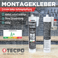 10x TECPO Universal Montagekleber Ultra FIX Power...