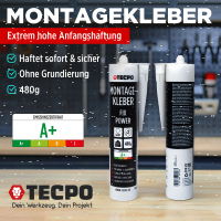 10x TECPO Universal Montagekleber Ultra FIX Power...