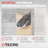 10x TECPO Universal Montagekleber Ultra FIX Power Baukleber 480g Weiß + Kartuschenpresse Kartuschenpistole 25:1