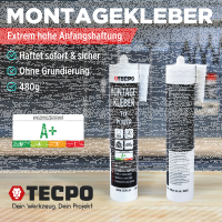 12x TECPO Universal Montagekleber Ultra FIX Power...