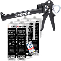 6x TECPO KKD 801 Karosserie Klebe- und Dichtmasse, 370g +...