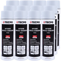 12x TECPO Haftgrund Grundierung grau Lackspray Sprühdose Primer, 500 ml