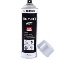 2x TECPO Felgensilber-Spray Felgenlack Lackspray, 500 ml