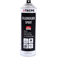 4x TECPO Felgensilber-Spray Felgenlack Lackspray, 500 ml