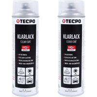 2x TECPO Klarlack Autolack glänzend Sprühlack,...