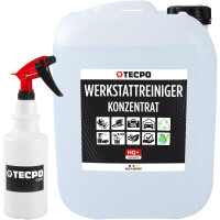 TECPO Werkstattreiniger Allzweckreiniger Industriereiniger Konzentrat HQ+ 10L + Druckpumpzerstäuber Schaumsprüher Foamya 1.0L