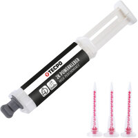 2x TECPO 2K Powerkleber High Performance 10g, Cyanacrylat-Klebstoff + 3 Mischer