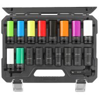 TECPO Spezielle Steckschlüssel-Einsätze Kraft-Schoneinsätze 1/2" 18-tlg.