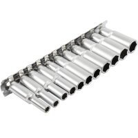 TECPO Steckschlüssel Satz, Zollgrößen 1/4", 11-teilig
