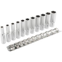 TECPO Steckschlüssel Satz, Zollgrößen 1/4", 11-teilig
