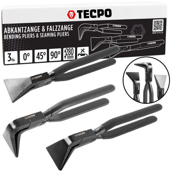 TECPO Abkantzange und Falzzangen Satz 0° 45° 90°