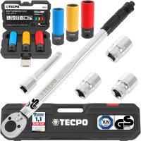TECPO Drehmomentschlüssel 1/2 Zoll Set 17-19-21 mm...