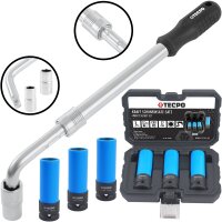 TECPO Radmutterschlüssel-Set Teleskop, SW 17-19mm...