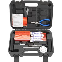 TECPO Reifenreparatur Set, 78-teilig + LED Akku Handlampe 300 Lumen inkl. USB Kabel
