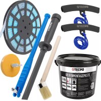 TECPO Felgenkantenschutz + Klebegewicht Schaber Entferner + Ventileinzieher + Reifen Montagepaste mit Pinsel + Auswucht Gewichte + Radierer