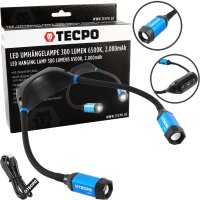 TECPO KFZ Werkstattrollbrett Rollliege 360° drehbar + LED Umhängelampe