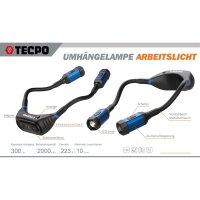 TECPO KFZ Werkstattrollbrett Rollliege 360° drehbar + LED Umhängelampe