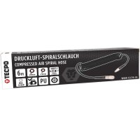 2x Druckluftschlauch 6 m Druckluft Werkzeug Spiralschlauch 1/4