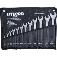 TECPO Zoll Werkzeug Nüsse 24-teilig+ Maulringschlüssel