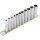 TECPO Steckschlüssel Satz, tief, 1/4", 4-13 mm, 11-tlg + Umschaltknarre 1/4"