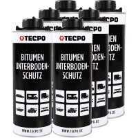 6x TECPO Unterbodenschutz Bitumen schwarz, 1L