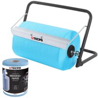 TECPO Putztuchrollen Abroller Wandhalter bis 40cm + 1...