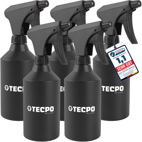 5x TECPO HDPE Handsprüher für Bremsenreiniger 500 ml