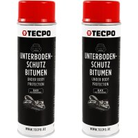 2x TECPO Unterbodenschutz Bitumen schwarz, 500 ml