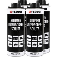 4x TECPO Unterbodenschutz Bitumen schwarz, 1L