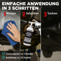 4x TECPO Unterbodenschutz Bitumen schwarz, 1L