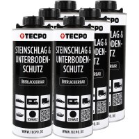 6x TECPO Unterbodenschutz Überlackierbar Schwarz,...