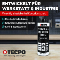 6x TECPO Unterbodenschutz Überlackierbar Schwarz, 1000 ml