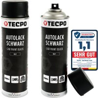 2x 500 ml TECPO Autolack schwarz matt