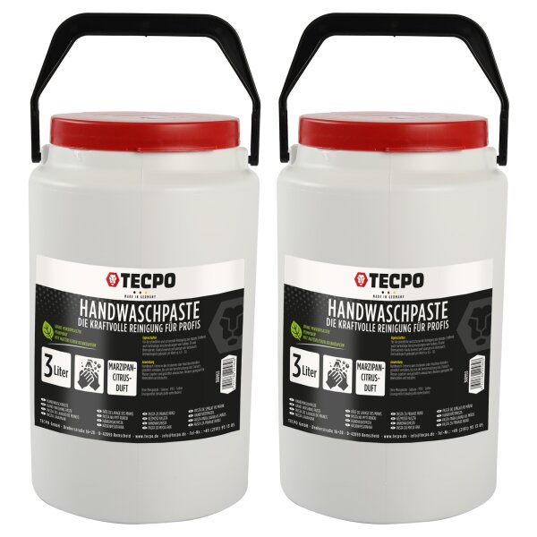 2x TECPO Handwaschpaste Handreiniger für KFZ Werkstatt 3 L