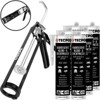 6x TECPO KKD 801 Karosserie Klebe- und Dichtmasse, 370g +...