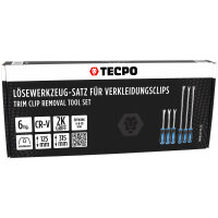 TECPO Türverkleidungs-Lösewerkzeug-Satz 6-tlg. Clipentferner für Kfz-Innenverkleidung