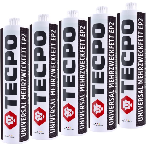 5x TECPO Universal Mehrzweckfett EP2, 500g