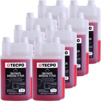 8x TECPO Zweitaktöl FF Plus teilsynthetisches Universal 2-Takt-Öl, 1L