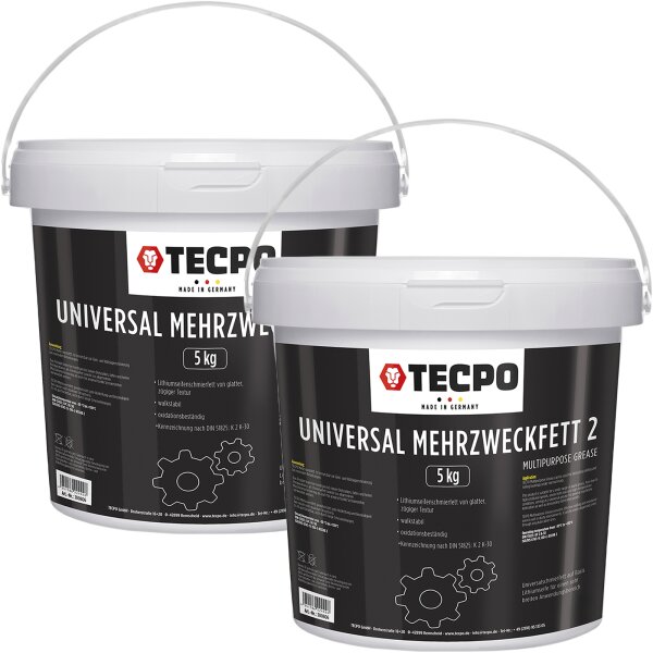 2x TECPO Universal Mehrzweckfett 2, 5 kg