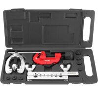 TECPO Rohr-Biegezange für Kupferrohre und Aluminiumrohre + KFZ Bördelgerät Set Bördel Werkzeug