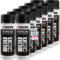 12x TECPO Thermolack Auspufflack Ofenlack 800°C...