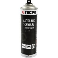 3x TECPO Autolack schwarz matt 500 ml + Pistolengriff