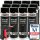 12x TECPO Autolack schwarz glänzend 500 ml + Pistolengriff
