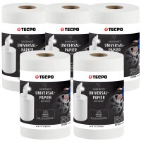 5x TECPO Putzrolle 2-lagig, 23x30 cm, WEIß-300