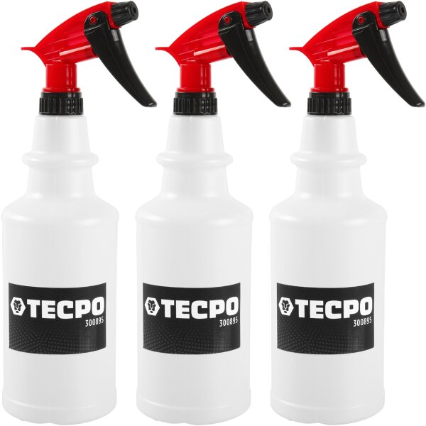 3x TECPO Sprühflasche aus PE 750 ml