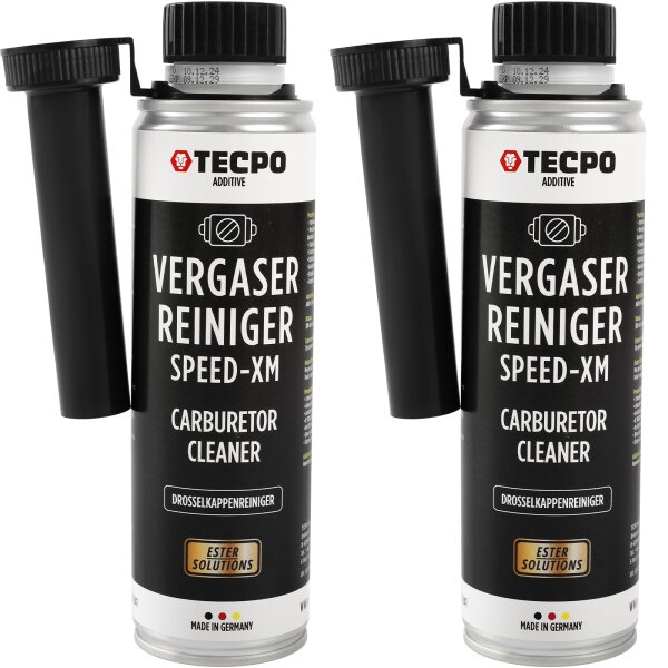 2x TECPO Vergaserreiniger ESTER Speed-XM Drosselkappen Reiniger, 300 ml