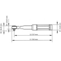 TECPO Drehmomentschlüssel (1/2") 60 - 330 Nm + Kraft-Schoneinsatz-Satz SW 17mm 19mm 21mm